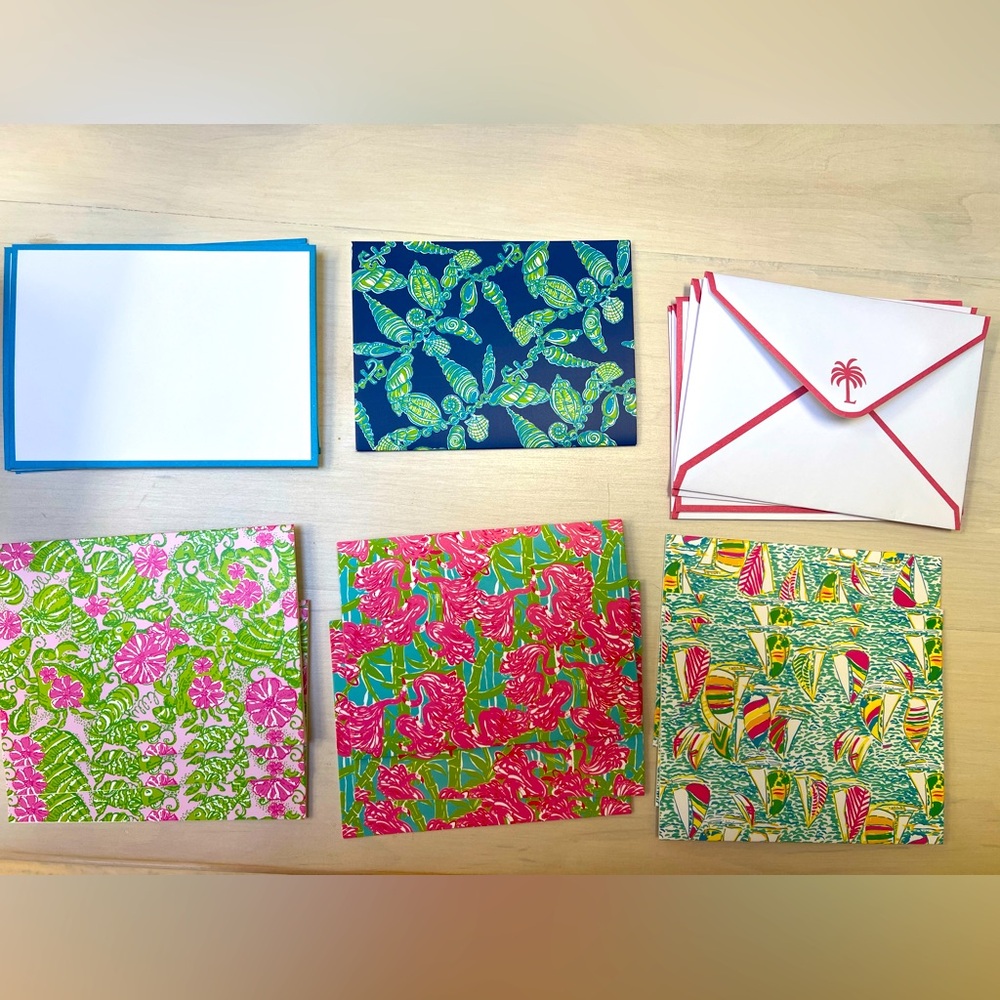 Lilly Pulitzer Note Card Set of 10 Cards and 10 Envelopes Vintage